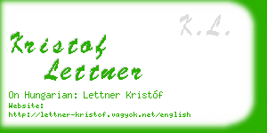kristof lettner business card